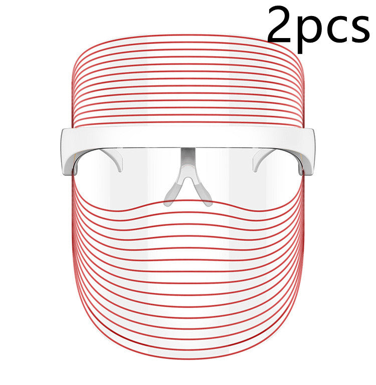 Máscara LED 7 Colores Terapia Luz Roja
