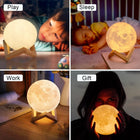 Lámpara Luna LED Recargable con Soporte Estrellado