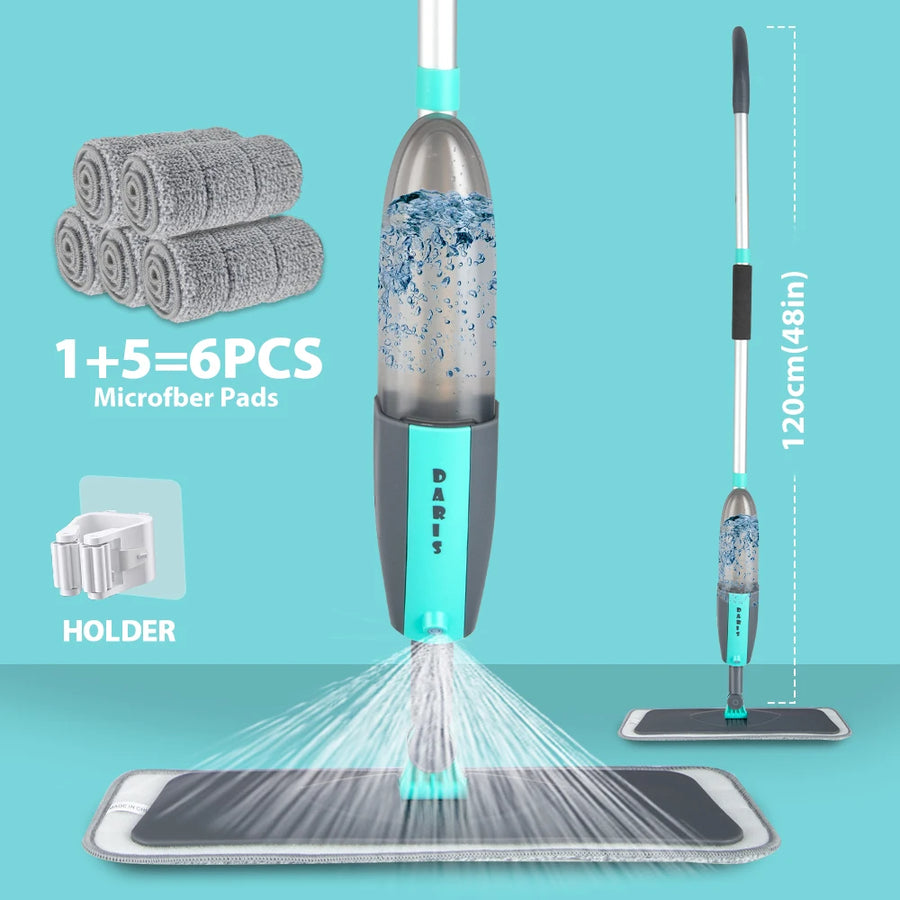 Fregona Mágica 360° con Rociador y Microfibra