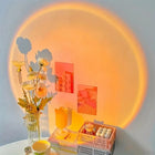 Lámpara atardecer USB giratoria decoración hogar